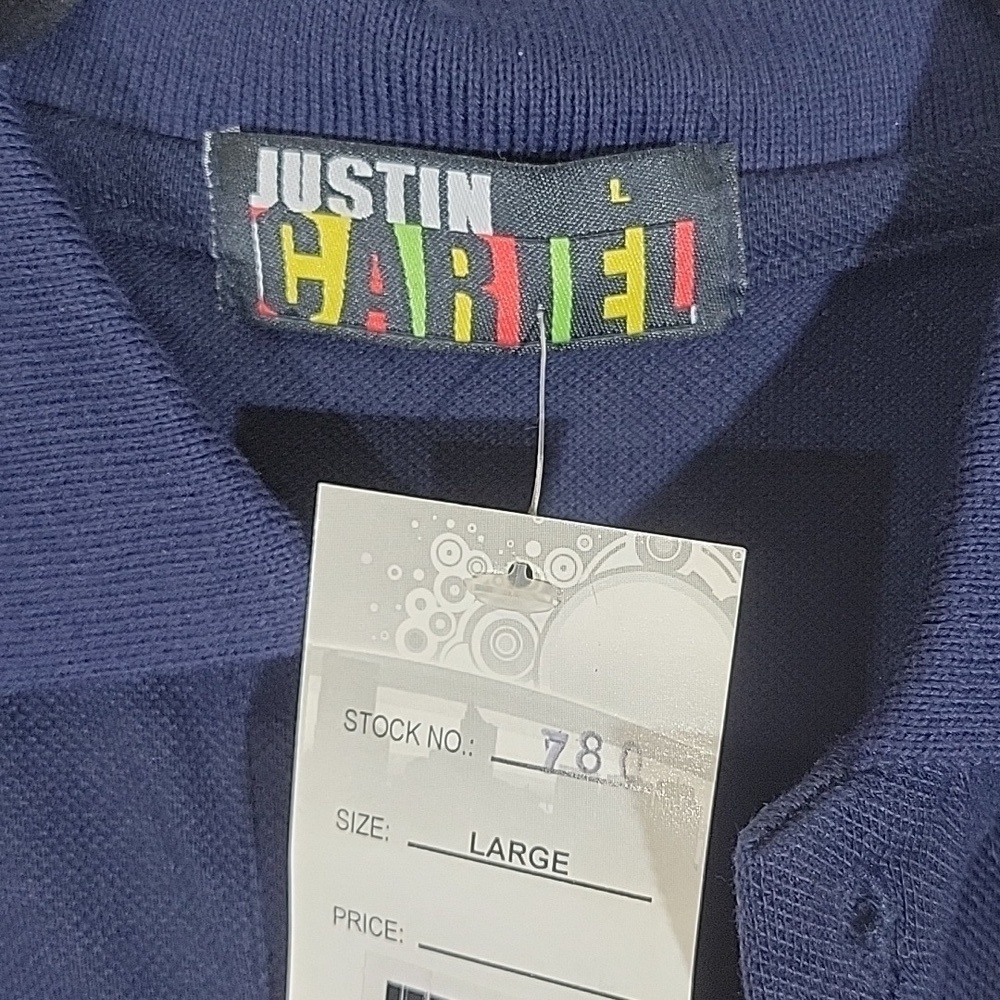 Justin Cariel Polo Shirt Youth Size Large NWT - Picture 2 of 7